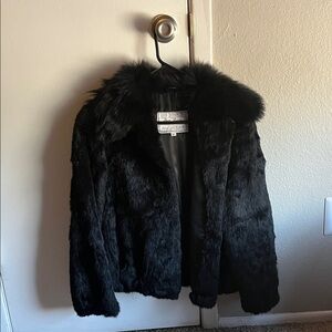Luxurious Dino Ricco Black Genuine Fur Jacket